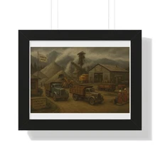 Geneva Rock Company Quarry-Utah Construction Industrial Scene Print