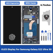 OLED Display For Samsung Galaxy S22 Ultra 5G S908 5G LCD Touch Screen with Frame