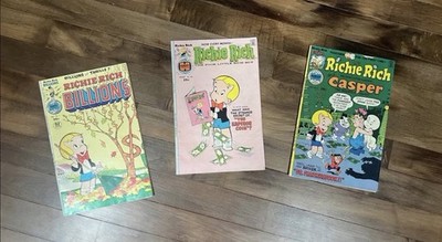 3 Vintage Richie Rich comic books EB0