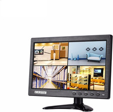 10.1" Portable HDMI VGA Monitor with Dual Speakers  Remote for Gaming  CCTV