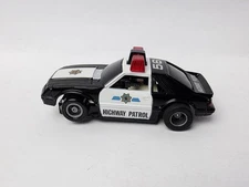 TYCO HIGHWAY PATROL MUSTANG FOXBODY HO SLOT CAR VERY NICE! CLEAN! LOT #10