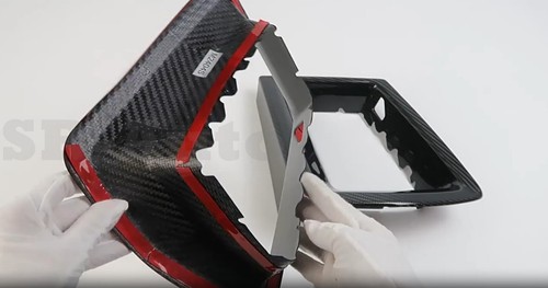 For Ford Mustang GT 2024 Dry Carbon Fibre Front Bumper Center Mesh Grille Grill - Picture 3 of 6