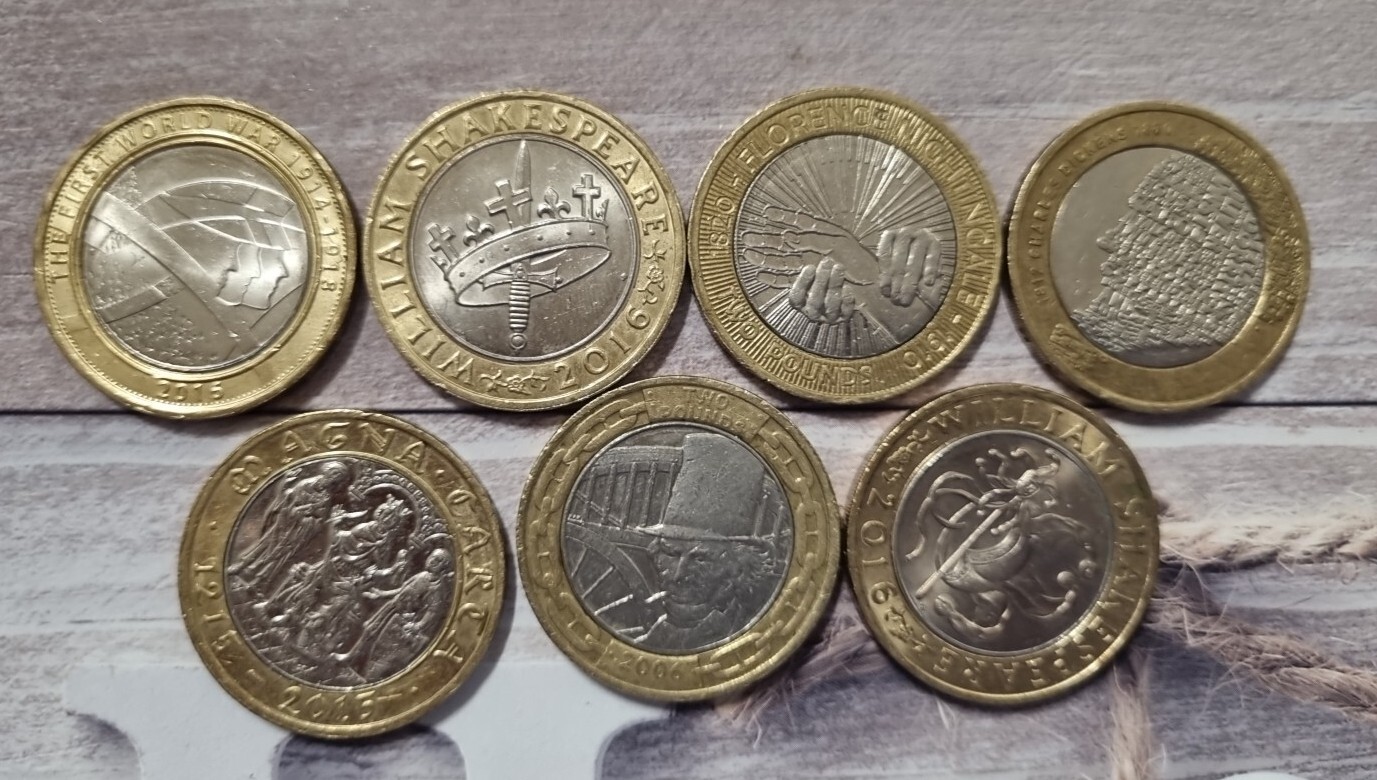 7 Different Rare 2 pound coins for sale eBay