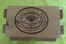 vtg Napa Valley 12 audio cassette tape crate wood wooden box holder VGC onedozen