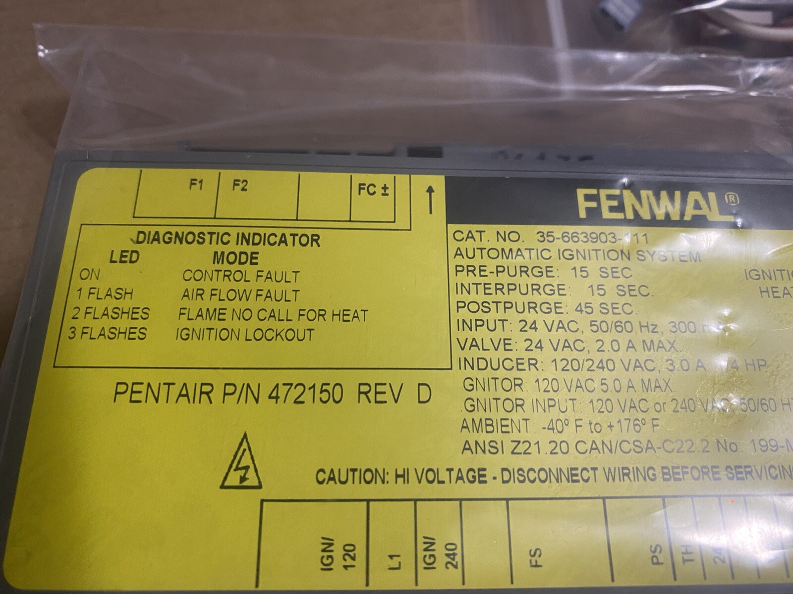 Pentair 472150-Minimax NT TSI Pool & Spa Heater Ignition Control Module ...