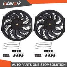 Labwork 2x 12 Inch Universal Electric Radiator Cooling Slim Fans Push Pull Mount Labwork 2x 12 Inch Universal Electric Radiator Cooling Slim Fans Push Pull Mount