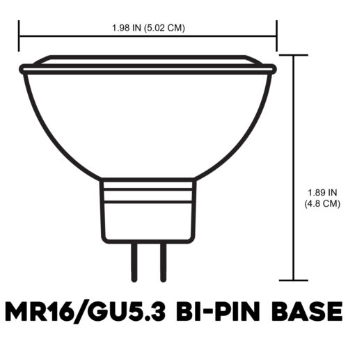 Sunlite MR16 Green LED Bulb, 12 Volt, 3W, GU5.3 Base, 25W Equivalent (1 Bulb) - Picture 2 of 2