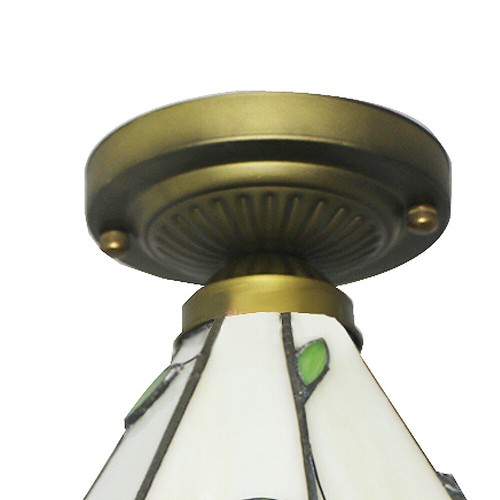 Tiffany Style Stained Glass Flush Mount Ceiling Light Hallway Porch Pendant Lamp - Picture 10 of 10
