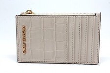 Michael Kors Jet Set Travel Medium Card Case/ ID Card Wallet In Light Cream