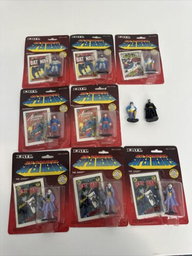 Vintage ERTL 1990 DC Comics Super Heroes Druckguss Minifiguren Lot Batman Superma