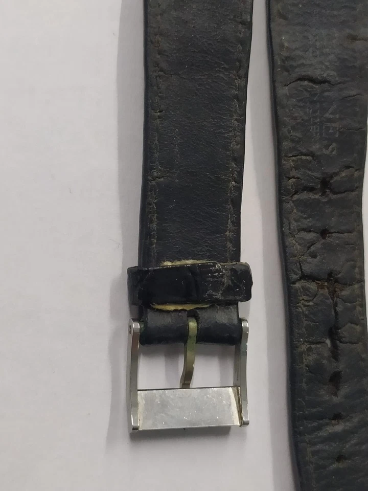 Correa/correa Longines 16 mm con hebilla 16 mm correa de reloj negra - 16 mm usada Foto 3 de 4