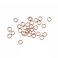 Rose Gold Stainless Steel Split Rings 5mm x 1mm Open 18 Gauge - 50 Rings - SS102