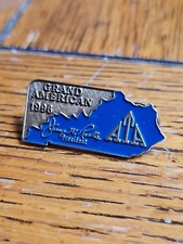 Vintage 1996 Grand American ATA Trap Shooting Lapel Hat Vest ATA President's Pin