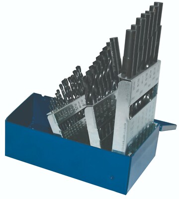 Century Drill and Tool 24038 29pc Black Oxide Drill Index - 3/8'' Reduced Shank