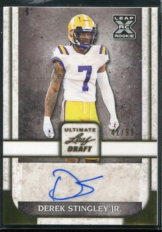 2022 Leaf Ultimate Draft - #BA-DS1 Derek Stingley Jr. (AU, RC) /99 Texans