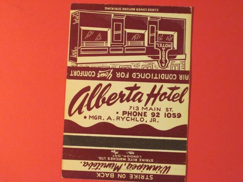 3-1/8" Alberta Hotel Streichholzschachtelhülle - Winnipeg, Manitoba / Kanada - Bild 5 von 5