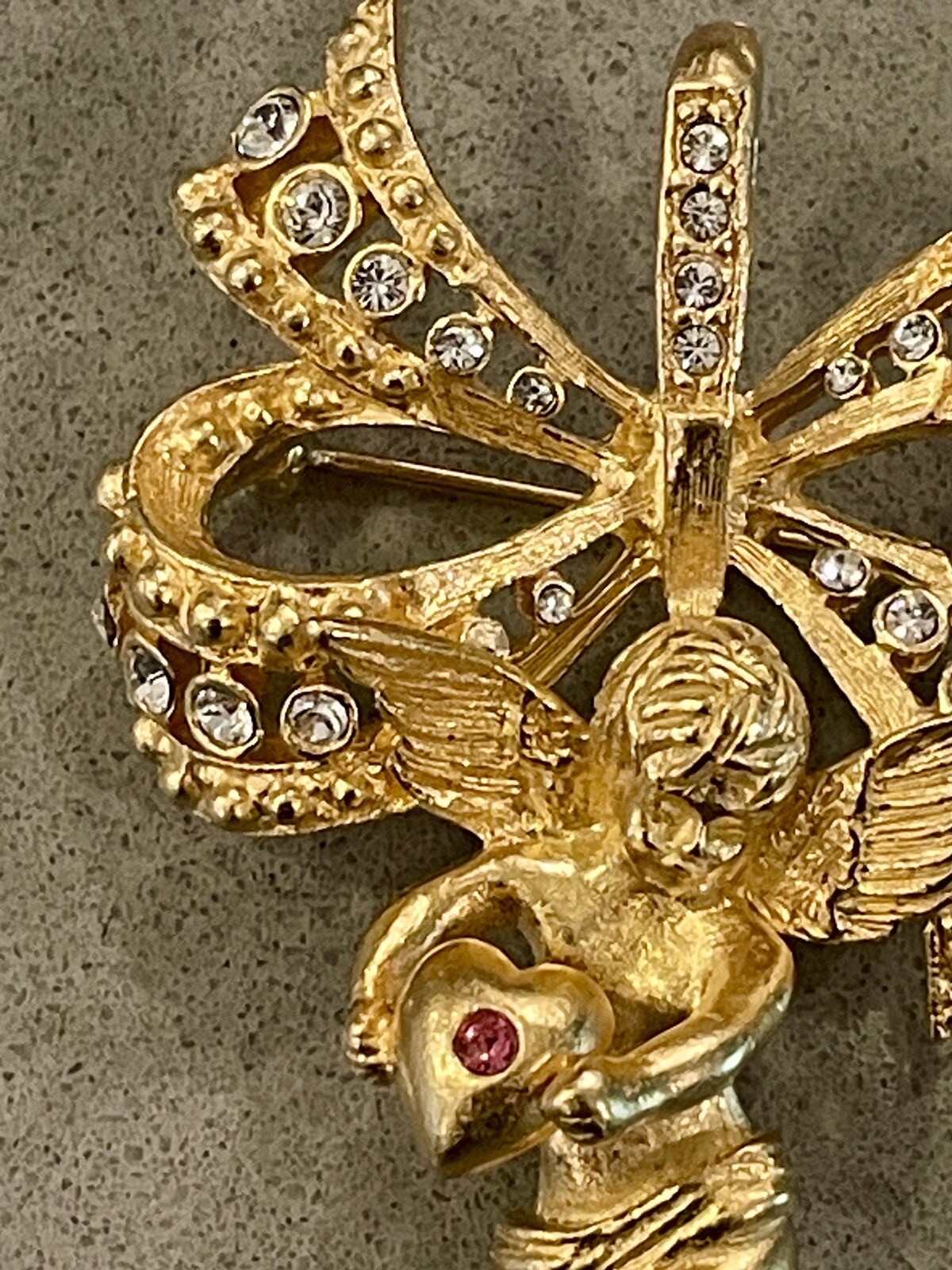 Camrose & Kross JBK Jacqueline Bouvier Kennedy Angel Cherub Pendant Brooch Pin