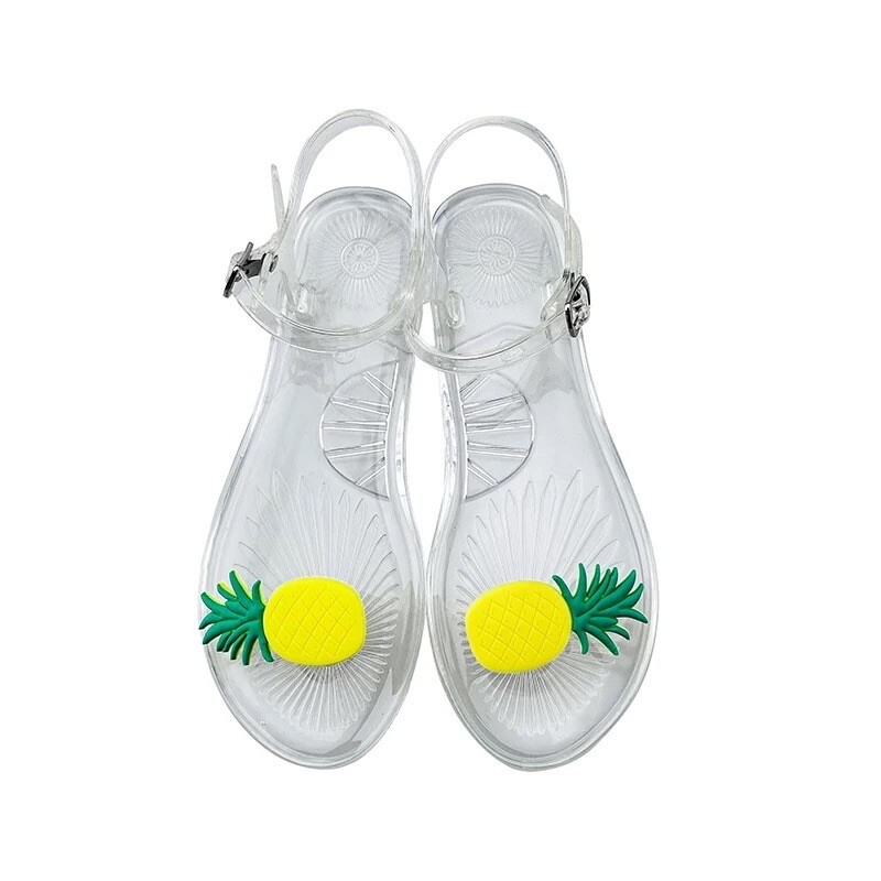 pineapple jelly sandals