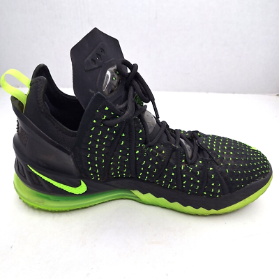 #ad Nike LeBron 18 Dunkman CQ9283 005 Black Electric Green Men US 10 Women US 11.5 $42.24