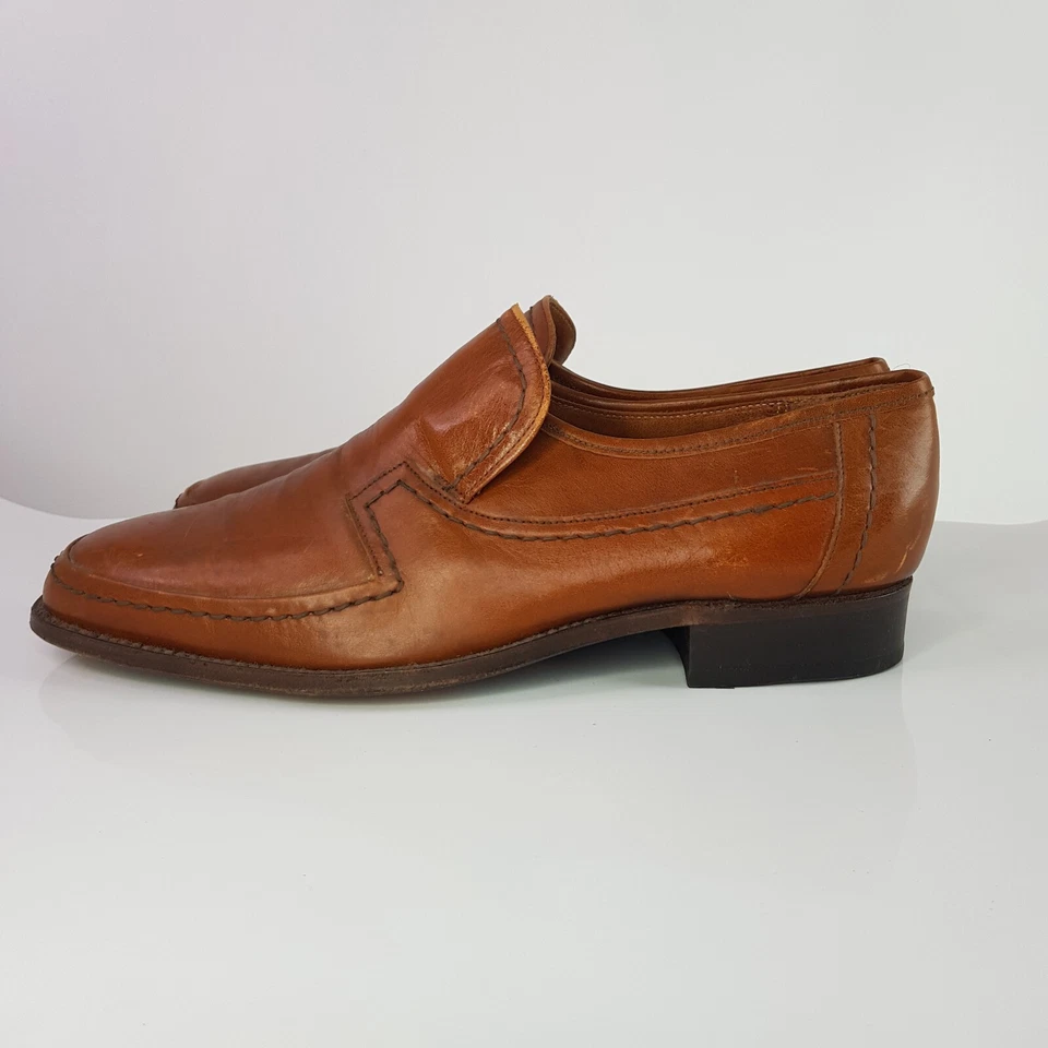 Vintage Florsheim Australian Leather Loafer Set 2 Pack Mens 11 Black Brown Heel - image 2 of 4