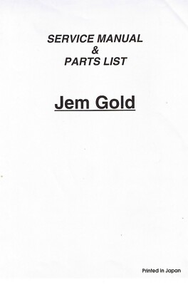 Janome Jem Gold 660 Service Repair Manual + Parts List How To Set Timing Tension