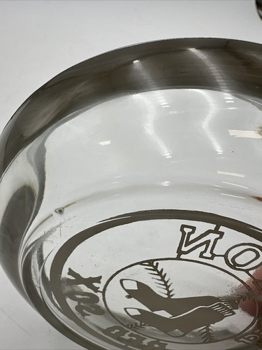 Vntg Boston Red Sox Rockwell Sterling Silver Overlay Clear Glass Ashtray RARE - Picture 12 of 24