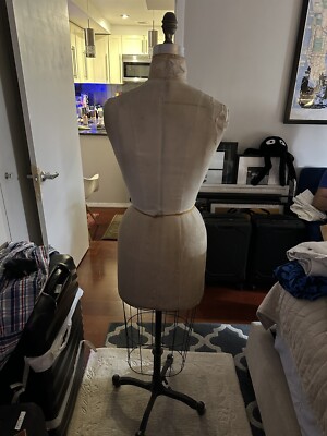 Antique 20s J.R. Palmenberg Cast Iron Cage Mannequin Dress Form Size 18 ...