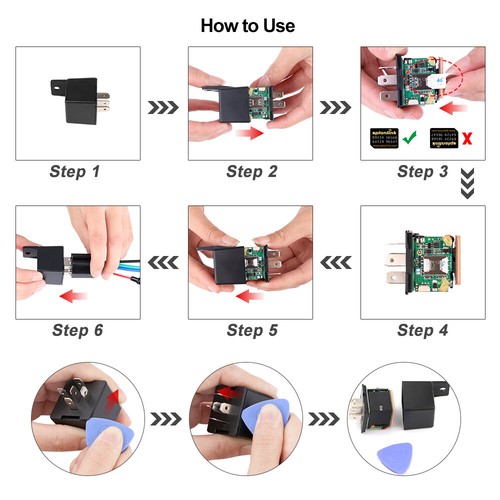 GPS Car Tracker Relay Real Time Device GSM Locator Cut Oil Anti-theft Hidden APP - Picture 11 of 35