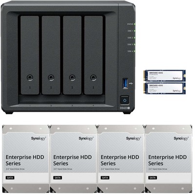 Synology DS423+ 2GB RAM 1.6TB (2x800GB) Cache 48TB (4x12TB) of Synology Drives