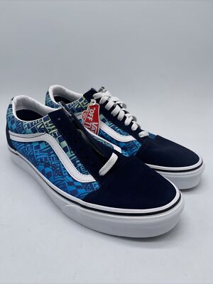 Vans Old Skool Logo Flame Black Blue VN0A4U3B2PA Men s Sizes 9.5-11