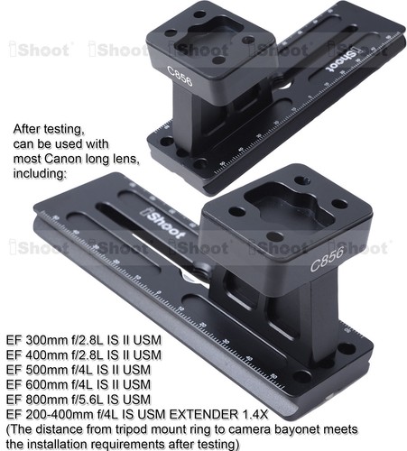 Tripod Mount Ring Foot + Quick Release Plate for Canon EF 500mm f/4L IS II USM - Picture 9 of 11