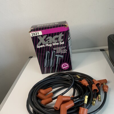 Spark Plug Wire Set Xact V-8 #2821 7MM High Temp Suppressed NOS  Silicone