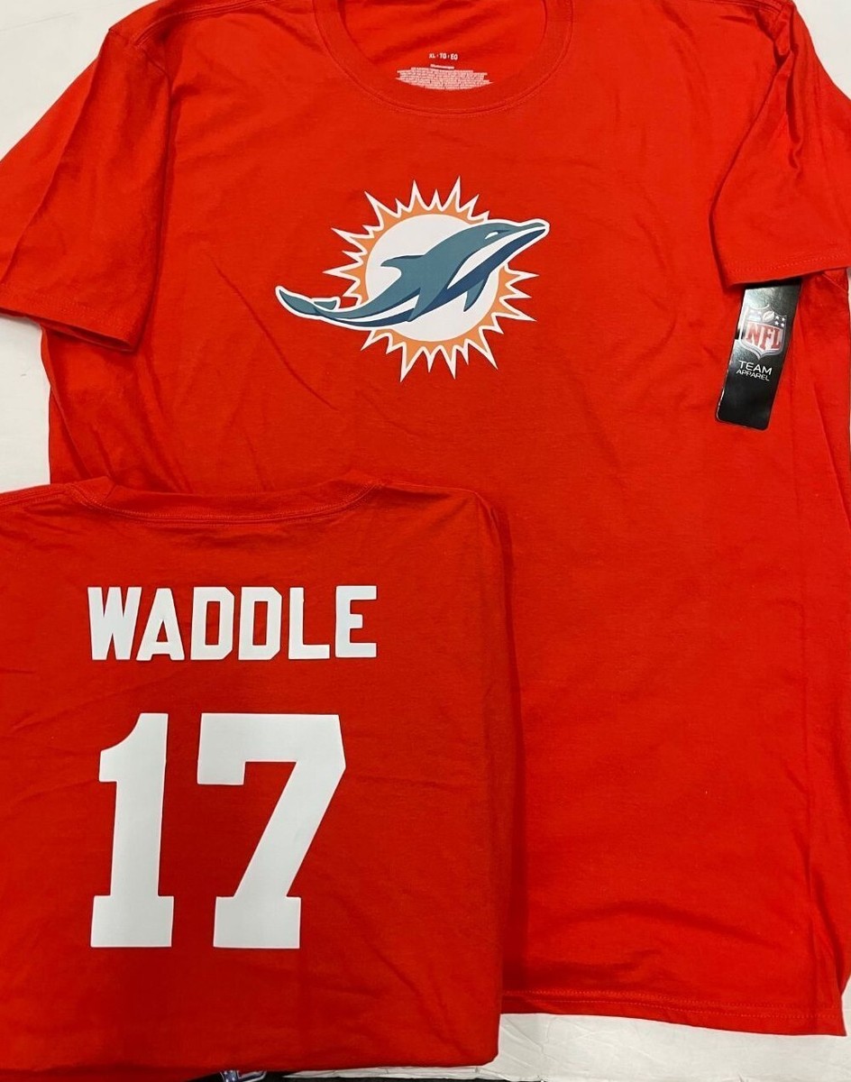 JAYLEN WADDLE MIAMI DOLPHINS MENS XL OR 3X BIG ORANGE SHIRT JERSEY NEW