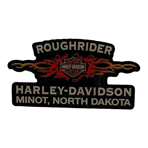 Roughrider Harley Davidson Minot North Dakota Vest Jacket Lapel Double