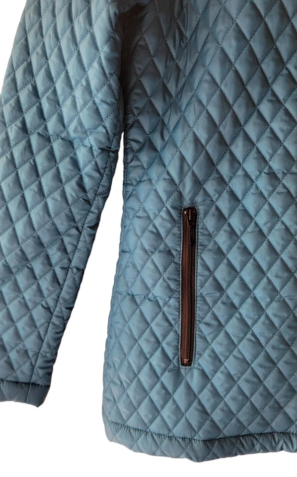 Abrigo chaqueta acolchada ligera Chicos (Adiciones) verde azulado talla 0/pequeña Foto 4 de 4