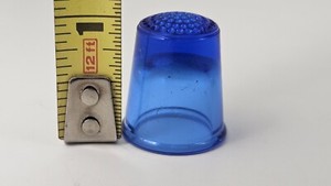 Vintage Crystal Thimble Antique Glass - Dark Blue Color - Buy More & Save