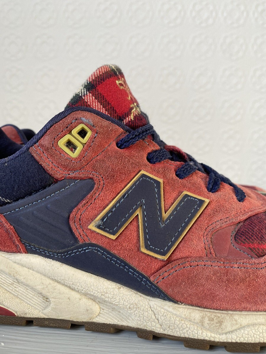 New Balance 580 REV LITE Trainers Size UK Red Tartan EU 40