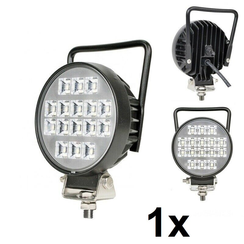 Phare de travail LED 16W rond pour tracteur John Deere et engins agricoles