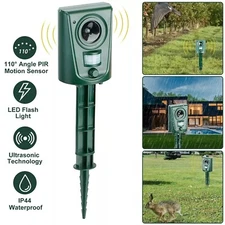 Animal Repeller Ultrasonic Battery Operation Bird Dog Cat Deer Raccoon Repellent