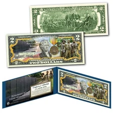 VIETNAM VETERANS Honoring those who Served in Nam Genuine Legal Tender $2 Bill