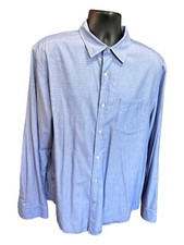Banana Republic Button Up Shirt XL Adult Blue Grant Fit Custom 078 Wash Mens