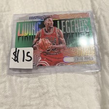 2019-2020 Panini Illusions Basketball Green Living Legends Scottie Pippen Card