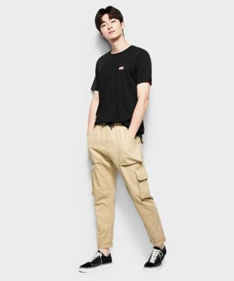 Marvel x LATIV small box logo Mens Tee shirt --Black