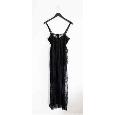 wild honey lace dress Wild Honey Black Lace Embroidered V- neck Maxi Dress NWT