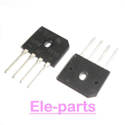 10 PCS GBU1510  -4 GBU 1510 GLASS PASSIVATED BRIDGE RECTIFIERS Chip #D3*