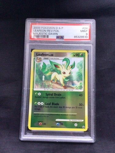 Pokemon Cards: Majestic Dawn Reverse Holo: Leafeon 24/100 PSA 9