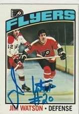 Jimmy Watson signed 1976-77 Topps card Philadelphia Flyers autograph