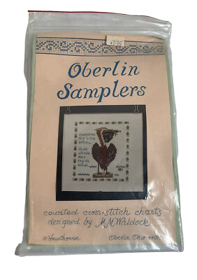Oberlin Samplers Pelican Crosstitch Chart By M.M.Waldock Water Birds Ocean