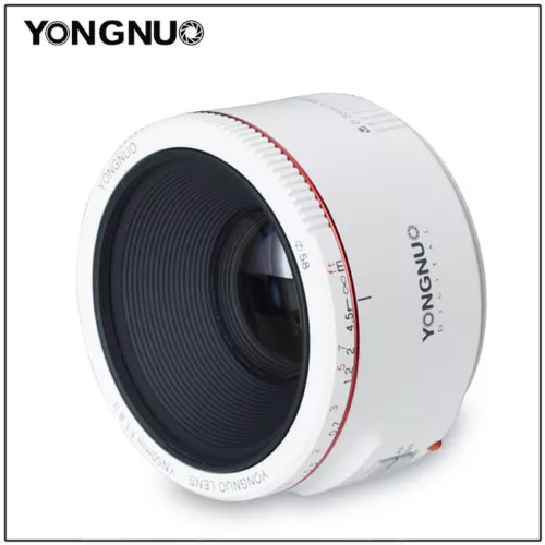 YONGNUO YN50mm F1.8 II C White Lens for Canon Auto Manual Focus Large Aperture