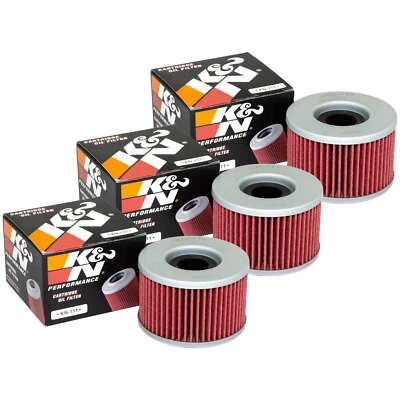 Filtre à Huile Kit 3 Pièce K&N KN-111 pour Honda CB 250 CBX CM Cmx Cx 650 Gl 500 - Photo 1/4